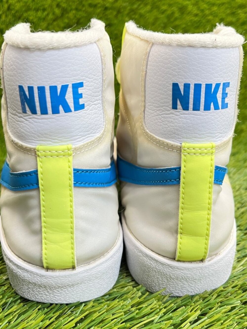 Nike Blazer 77 Mid Mens Size 7 White‎ Yellow Athletic Basketball Shoes Sneakers - Picture 6 of 10